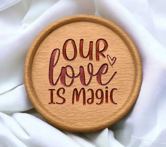 Red & Pink Our Love Is Magic SVG for T-Shirt Design SVG