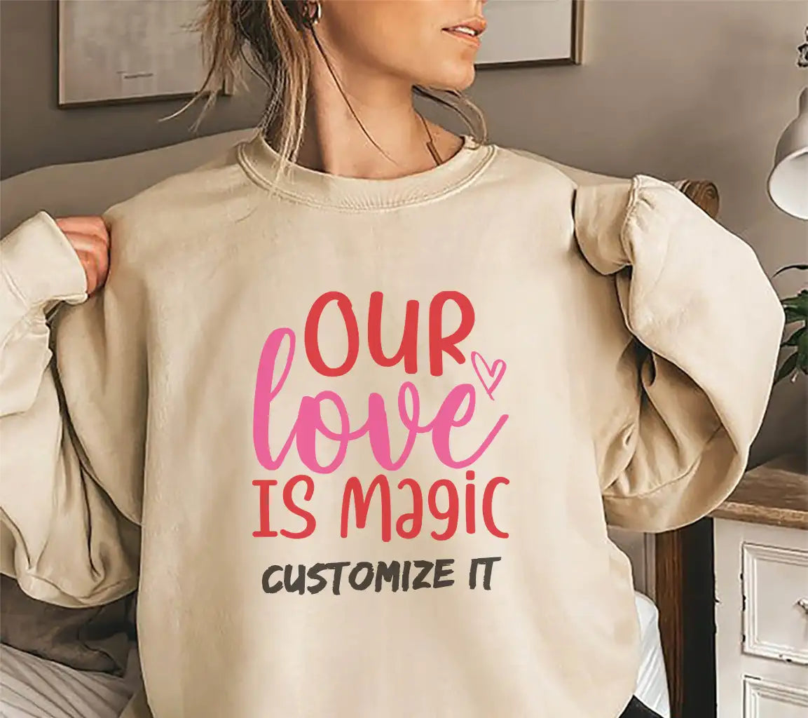 Red & Pink Our Love Is Magic SVG for T-Shirt Design SVG