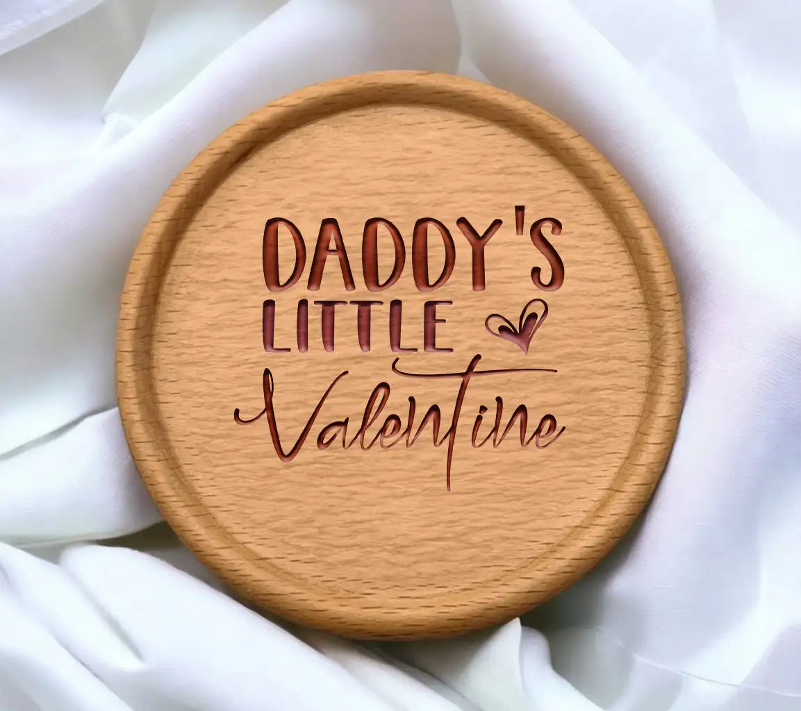 Daddys Little Valentine SVG Design - T-Shirt Cut File SVG