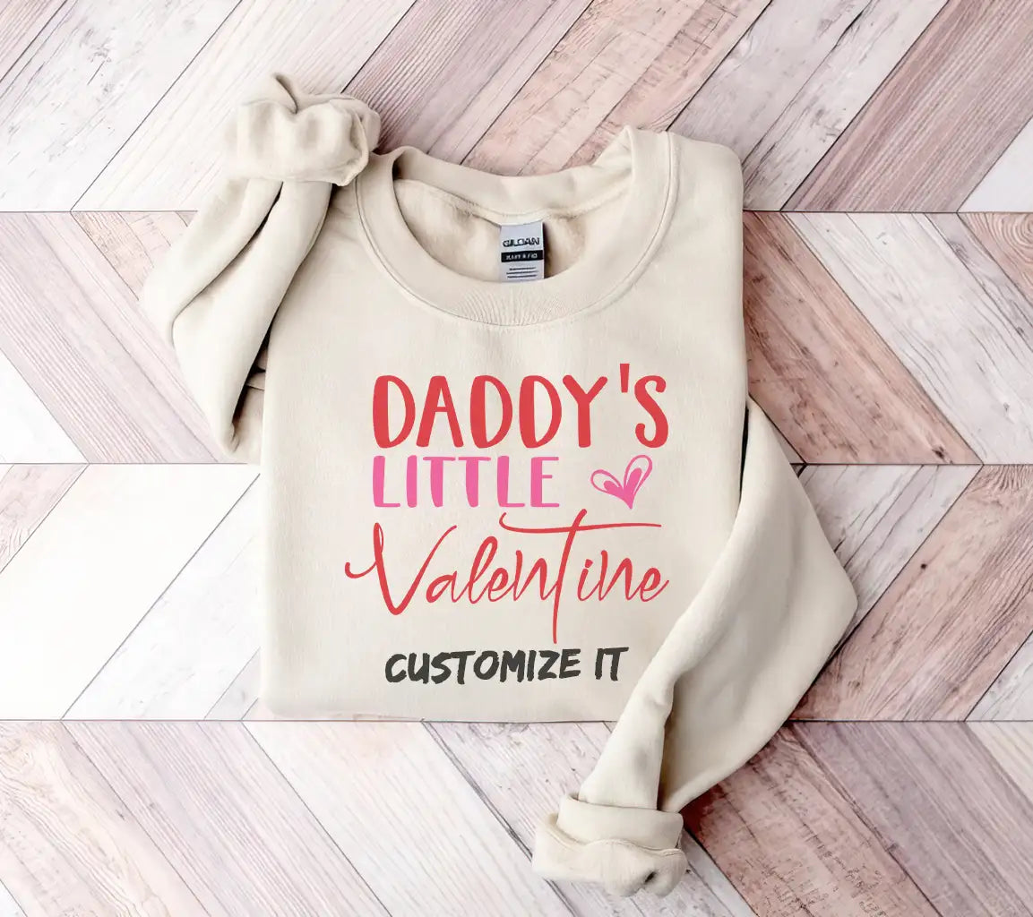 Daddys Little Valentine SVG Design - T-Shirt Cut File SVG