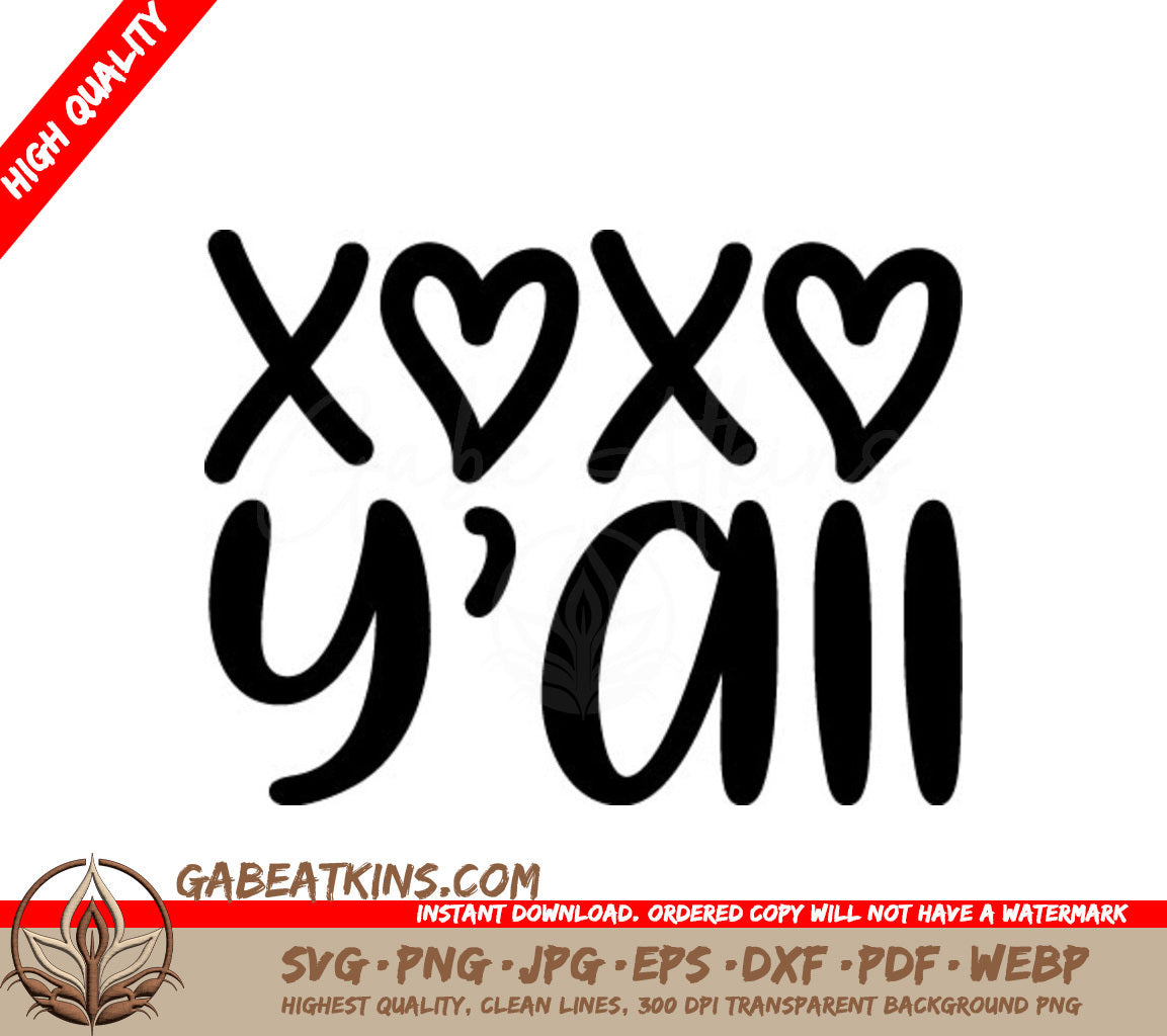 Xoxo Yall  SVG Sign SVG