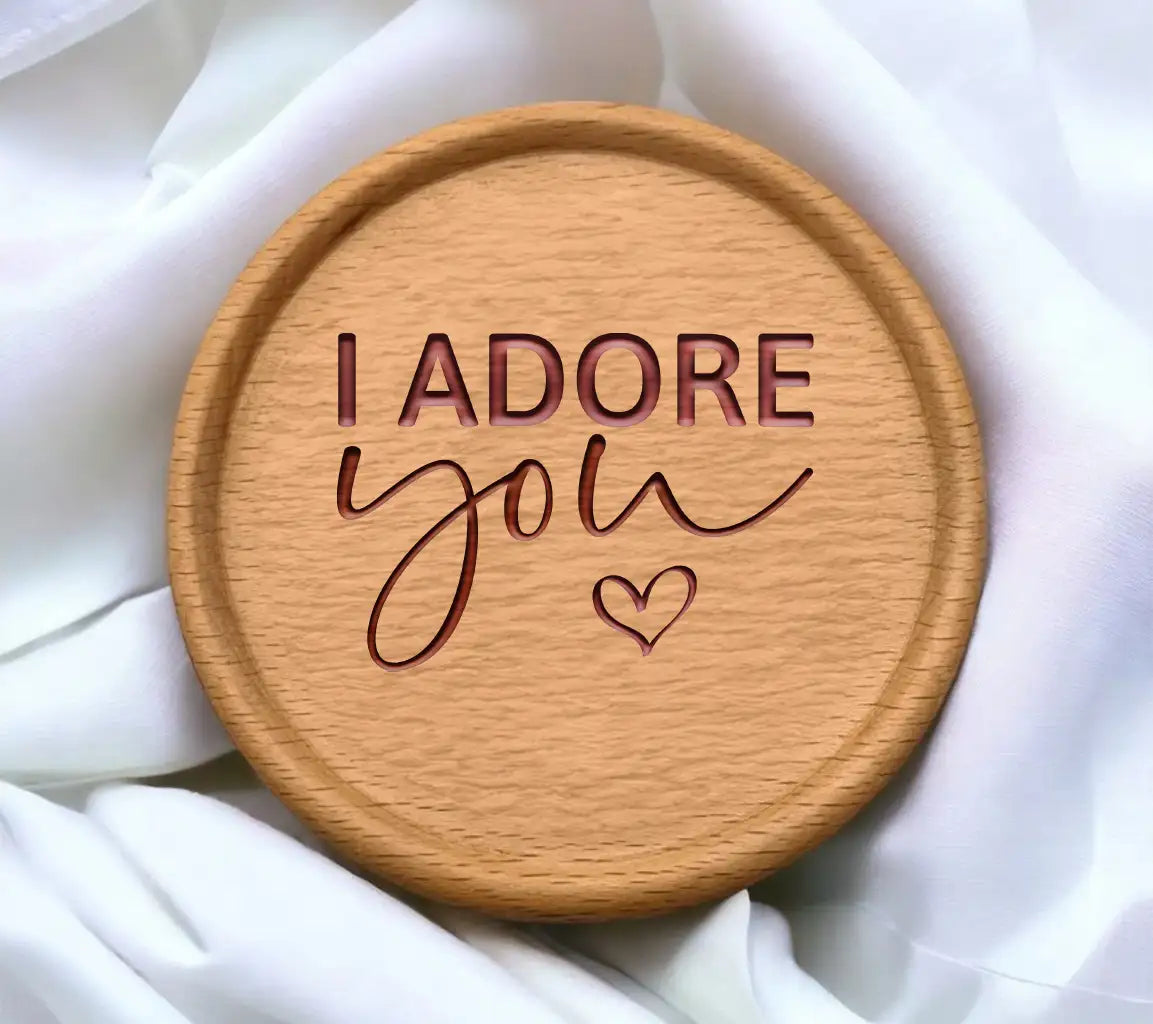 I Adore You Pink & Red SVG Cut File - Valentines Day Design SVG