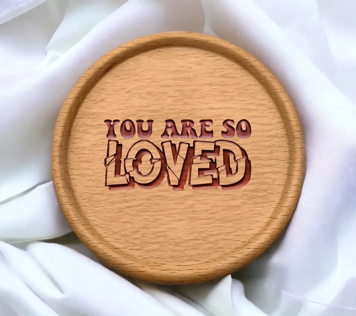 Red & White You Are So Loved SVG Design SVG