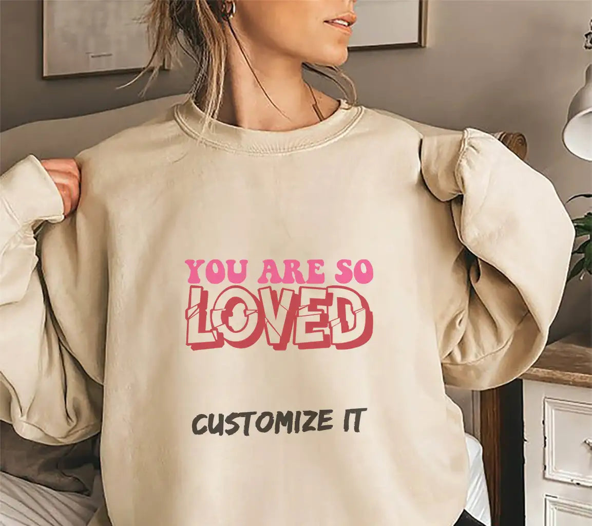 Red & White You Are So Loved SVG Design SVG