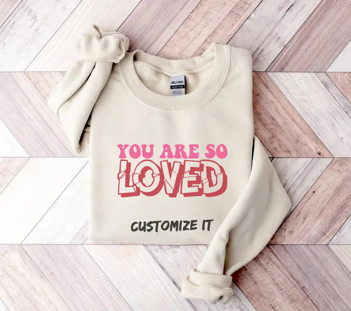 Red & White You Are So Loved SVG Design SVG