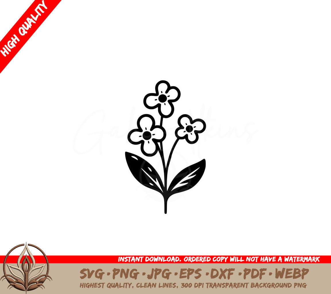 Delicate Forget-me-nots SVG - A single product in various file formats for flexibility.