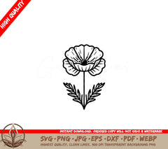 Delightful Poppy Blossom SVG Product