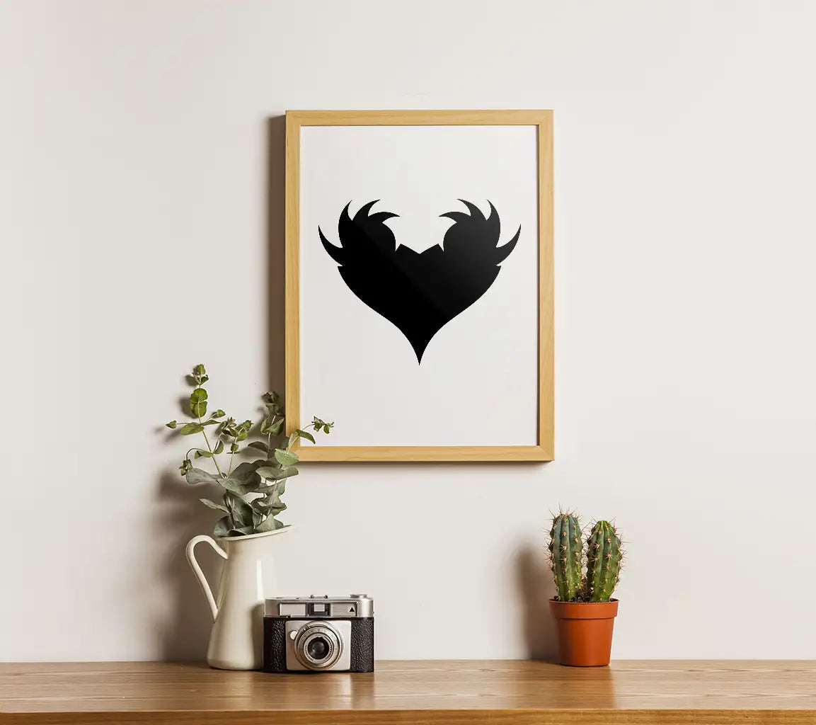  Spiked Heart Silhouette SVG - DevilDemon Heart Design SVG