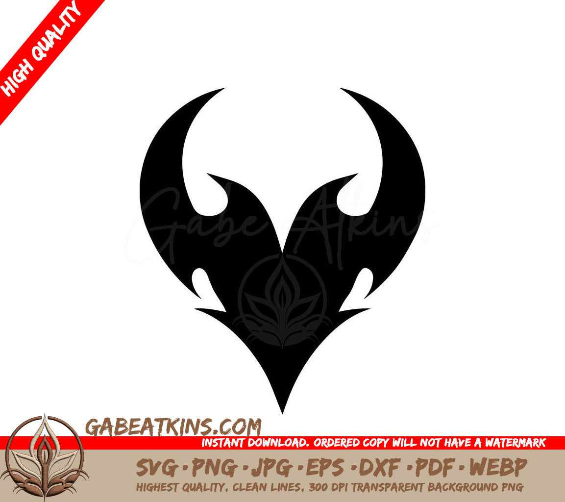  Devil Heart SVG - Gothic Demon Heart Clipart SVG