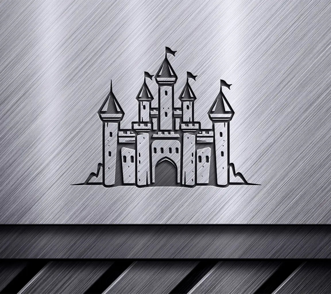  Castle with Flags SVG - Mini Truck Vector Icon & Design Design SVG