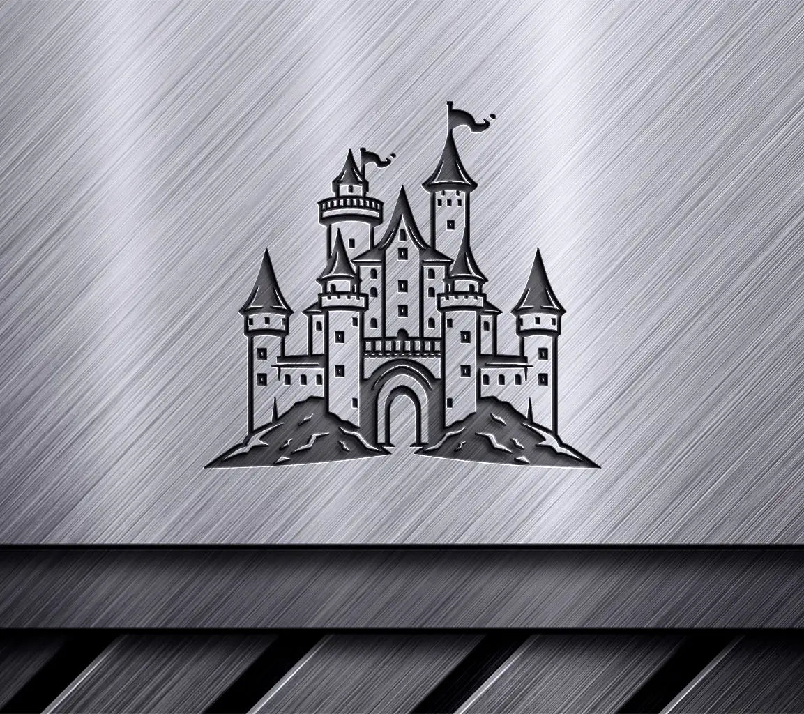  Castle with Flag SVG - Mini Truck Vector Icon SVG