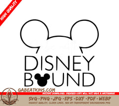 A Black And White Logo For Disney Bound SVG - Disney Bound SVG SVG