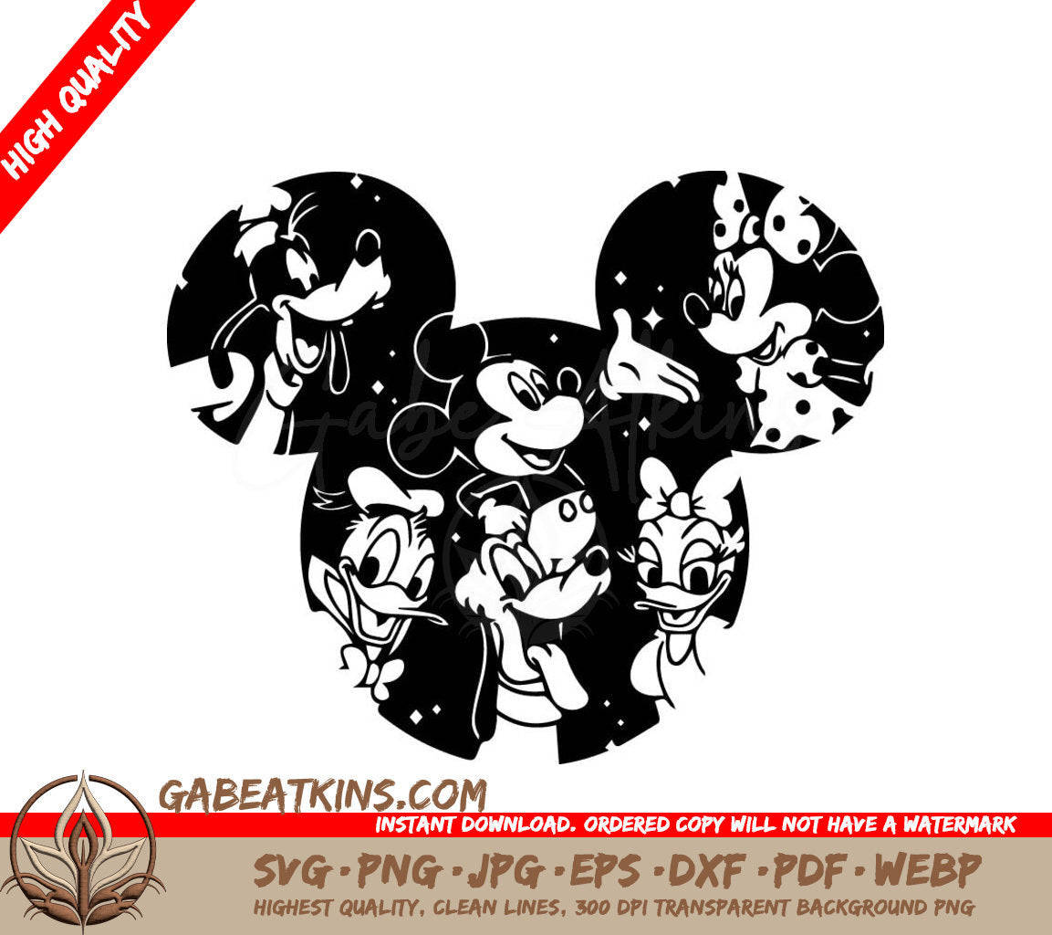  Mickey Mouse And His Friends SVG - Disney Characters SVG SVG