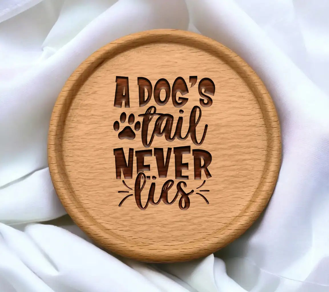 Dogs Tail Never Lies SVG - White Background SVG