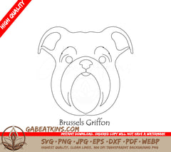 Brussels Griffon Dog SVG -  Drawing SVG