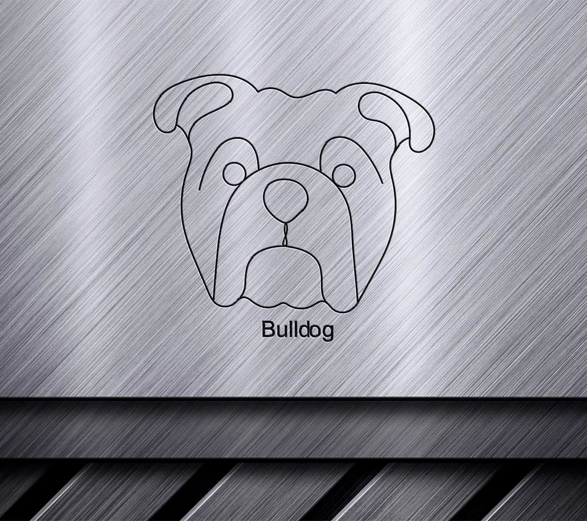  Bulldog Face SVG - Dog Breed Portrait SVG