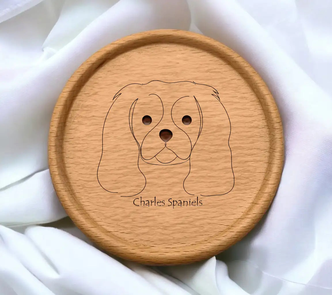 Charles Spaniel Dog Face SVG -  Line Art SVG