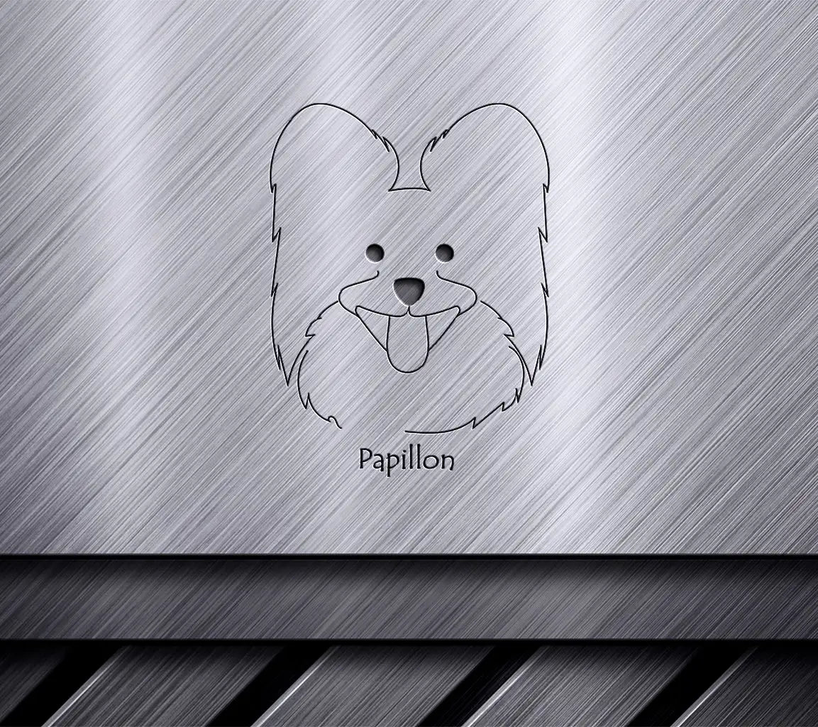  Papillon Dog SVG - Portrait Drawing SVG