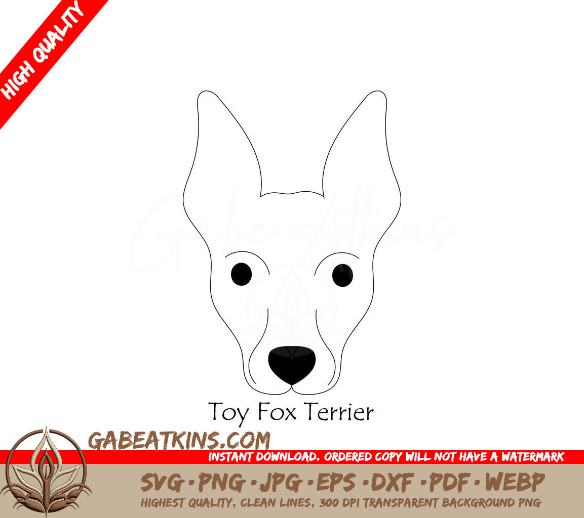 Toy Fox Terrier SVG -  Drawing SVG