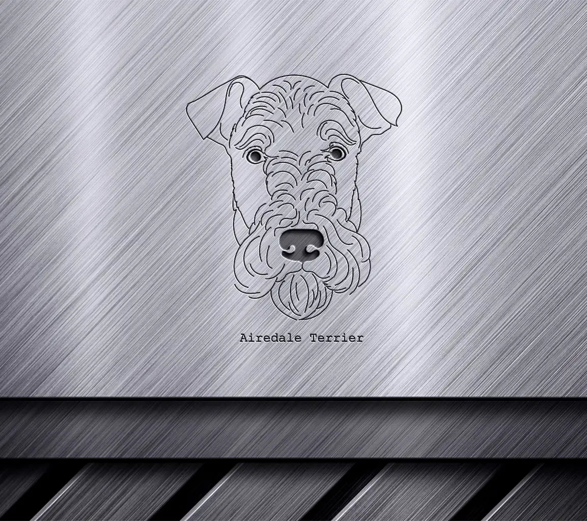 Airedale Terrier SVG -  Outline Drawing SVG