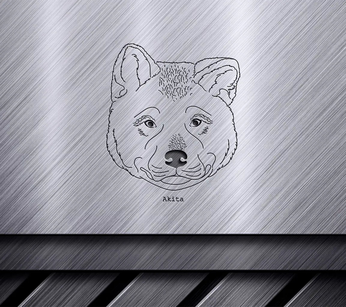 Akita Dog Breed Outline SVG -  Drawing SVG