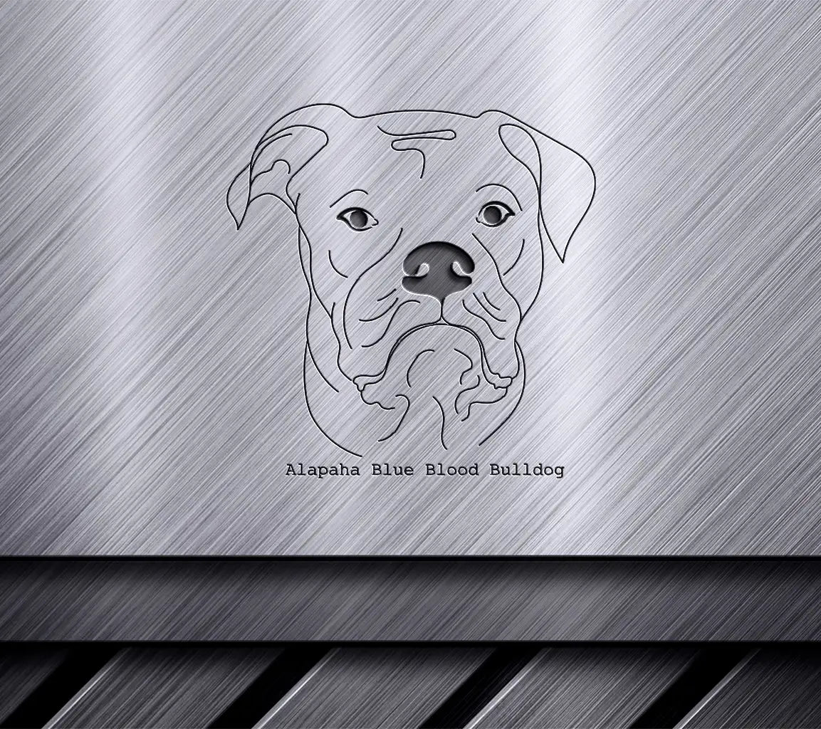 Alapaha Blue Blood Bulldog SVG -  Drawing Outline SVG