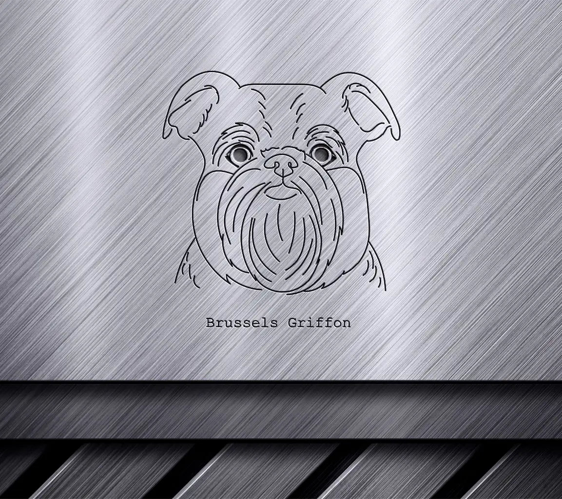 Brussels Griffon Dog SVG -  Outline Illustration SVG