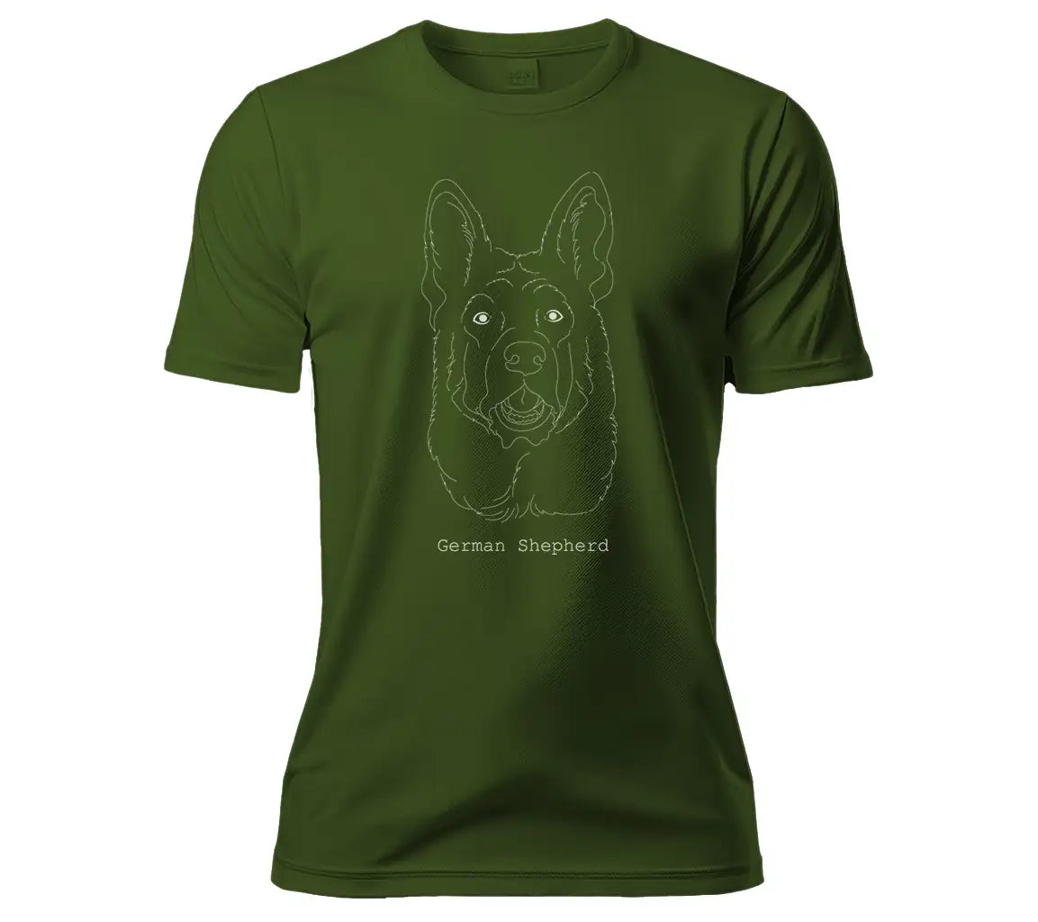 German Shepherd Outline SVG -  Dog Breed Drawing SVG