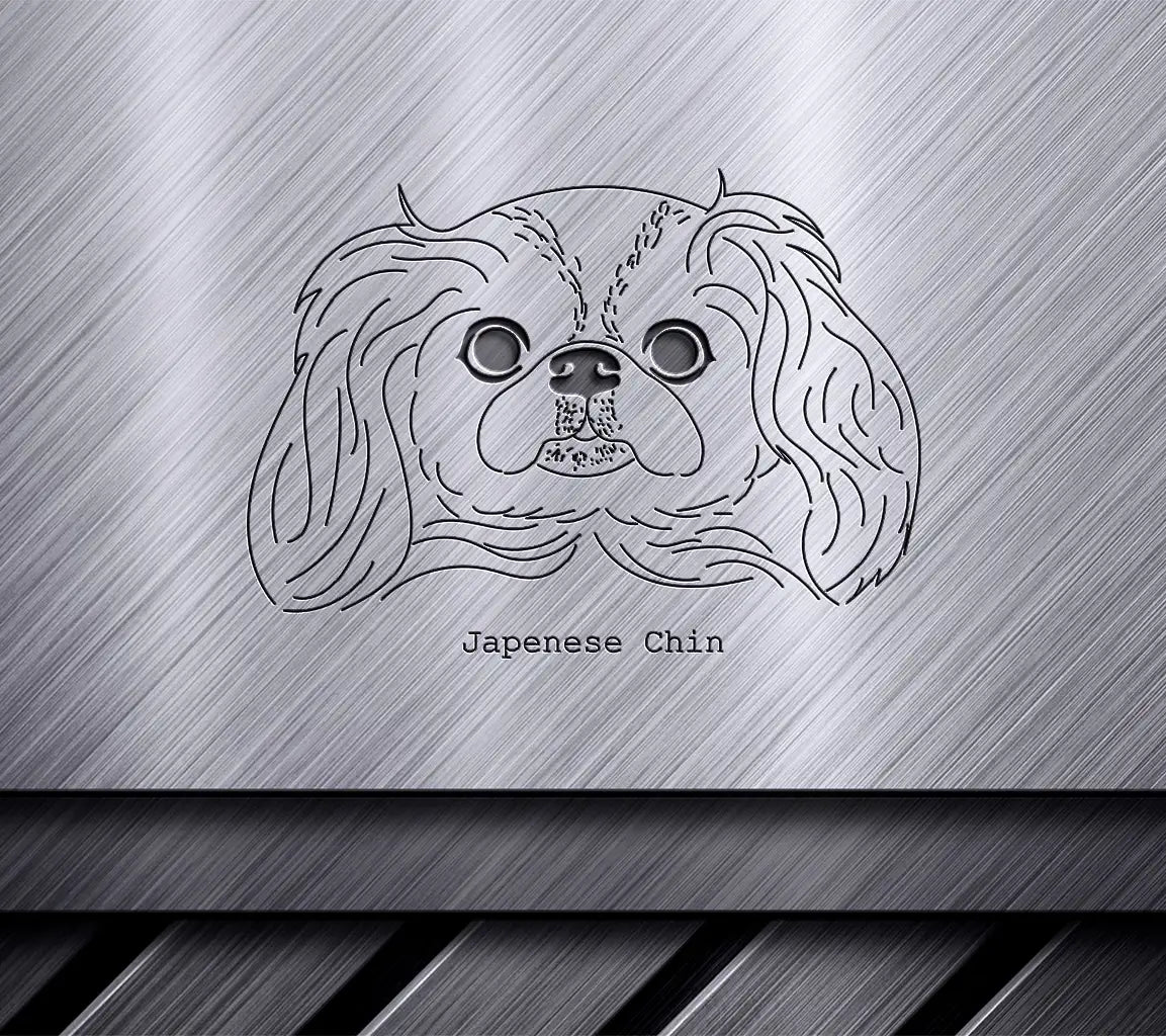 Japanese Chin Dog Breed Outline SVG -  Drawing SVG