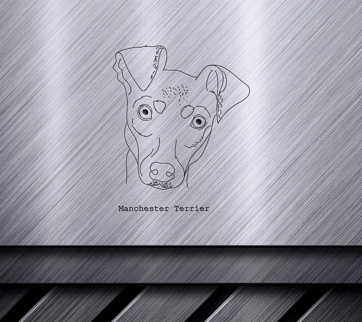 Manchester Terrier SVG -  Outline Drawing SVG