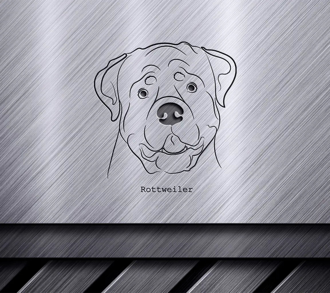 Rottweiler Dog SVG -  Outline Drawing SVG