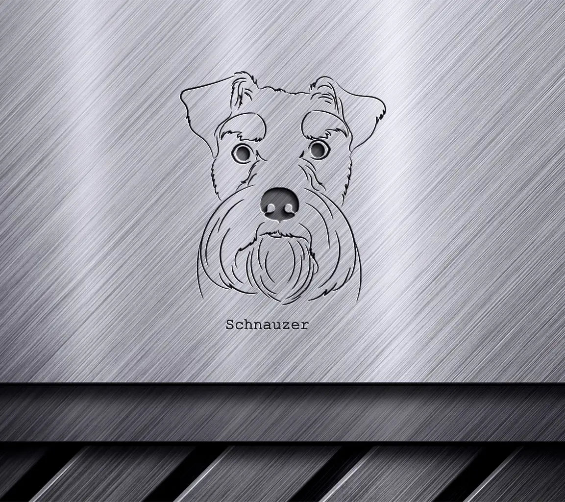  Schnauzer Dog SVG - Outline Illustration SVG