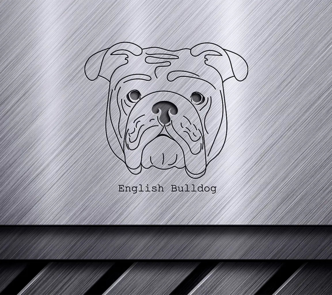 English Bulldog Outline SVG -  Drawing SVG