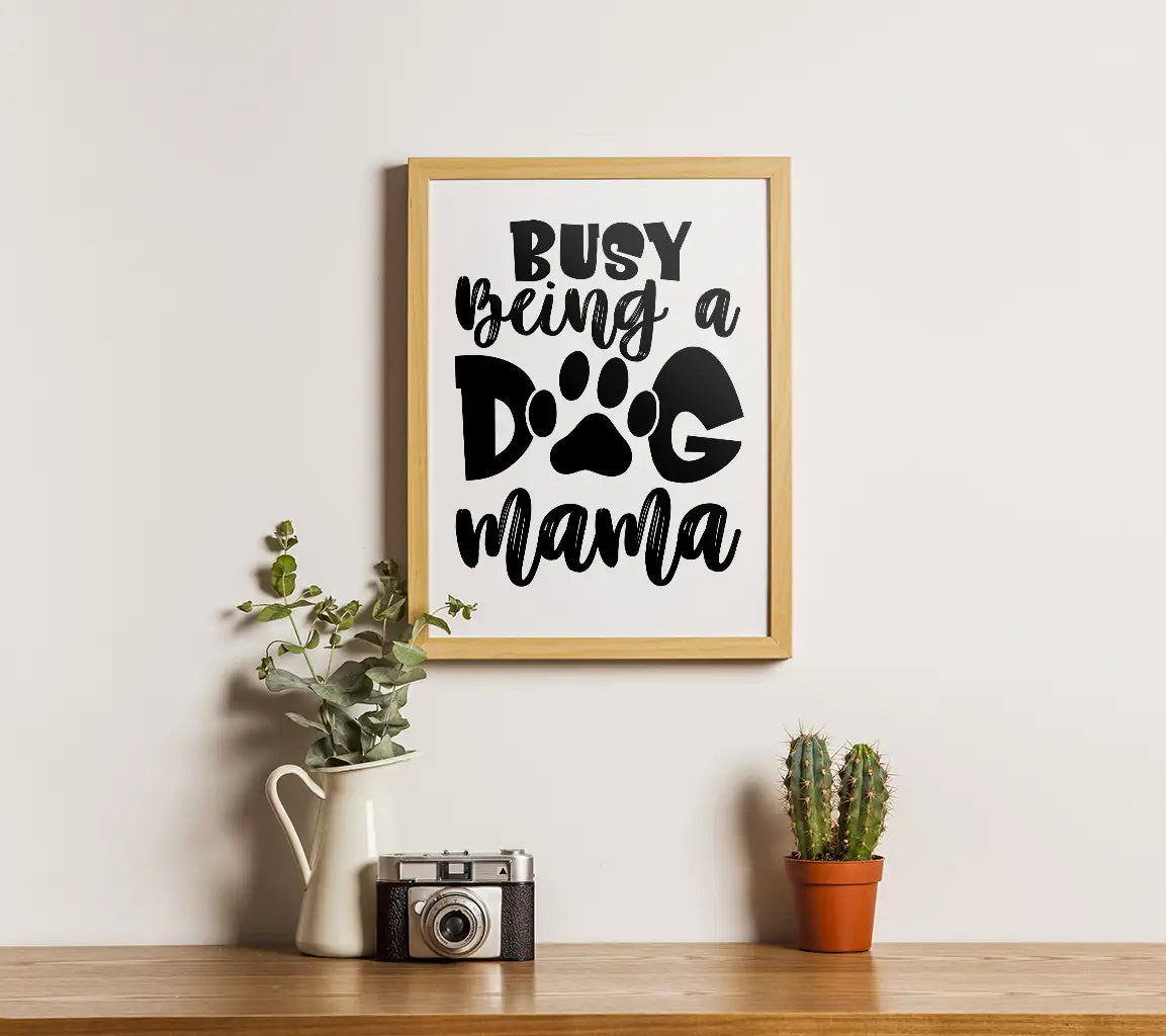 Busy Dog Mama Paw Print SVG Cut File SVG