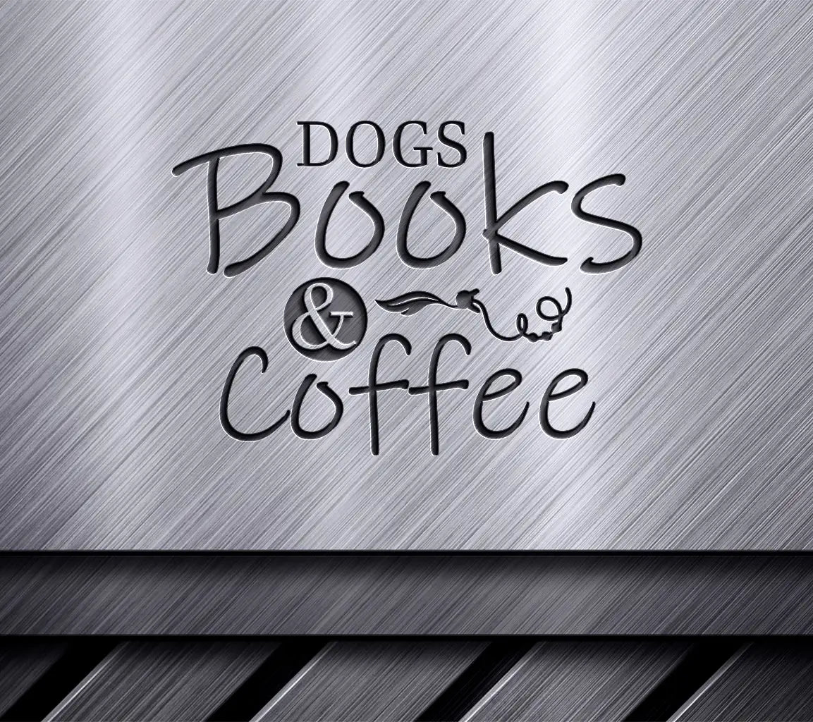  Dog, Books, & Coffee SVG Design SVG