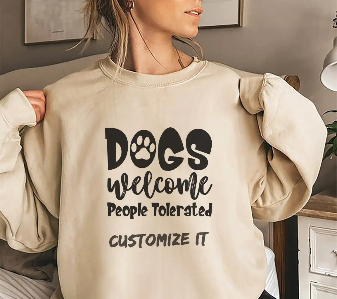 Dogs Welcome People Tolerated SVG Sign SVG