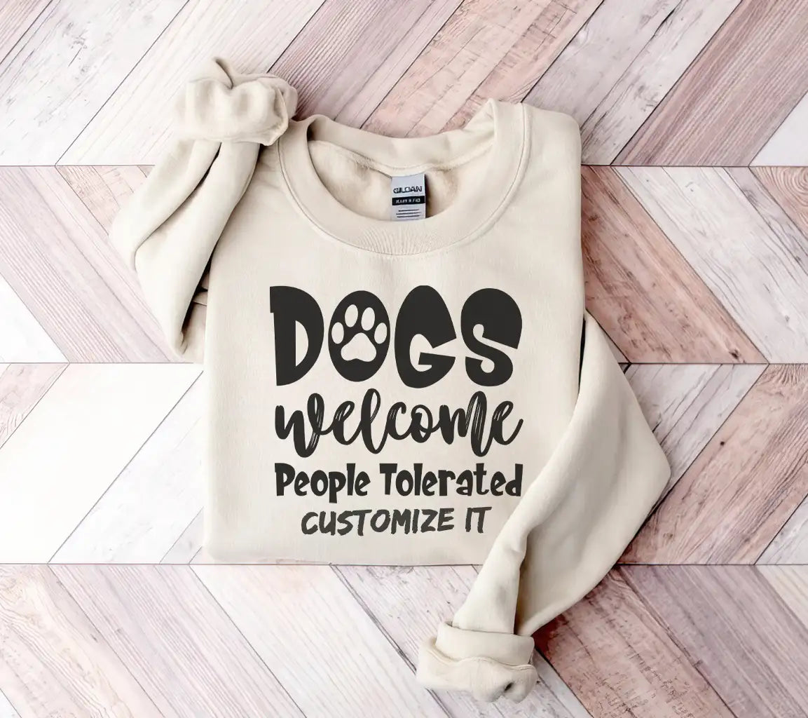 Dogs Welcome People Tolerated SVG Sign SVG