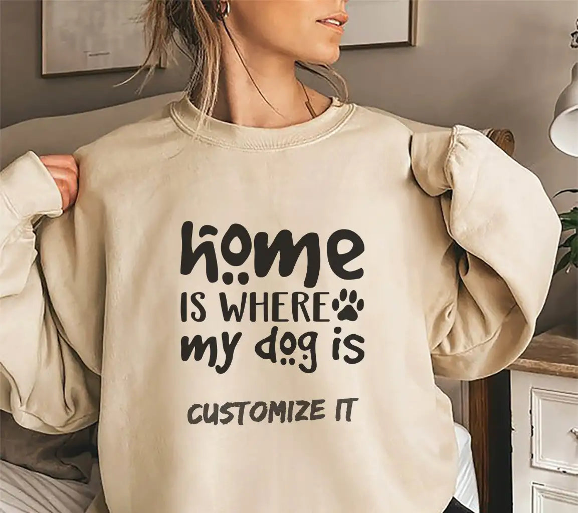 Home Is Where My Dog Is SVG - Dog Lover Sign Design SVG