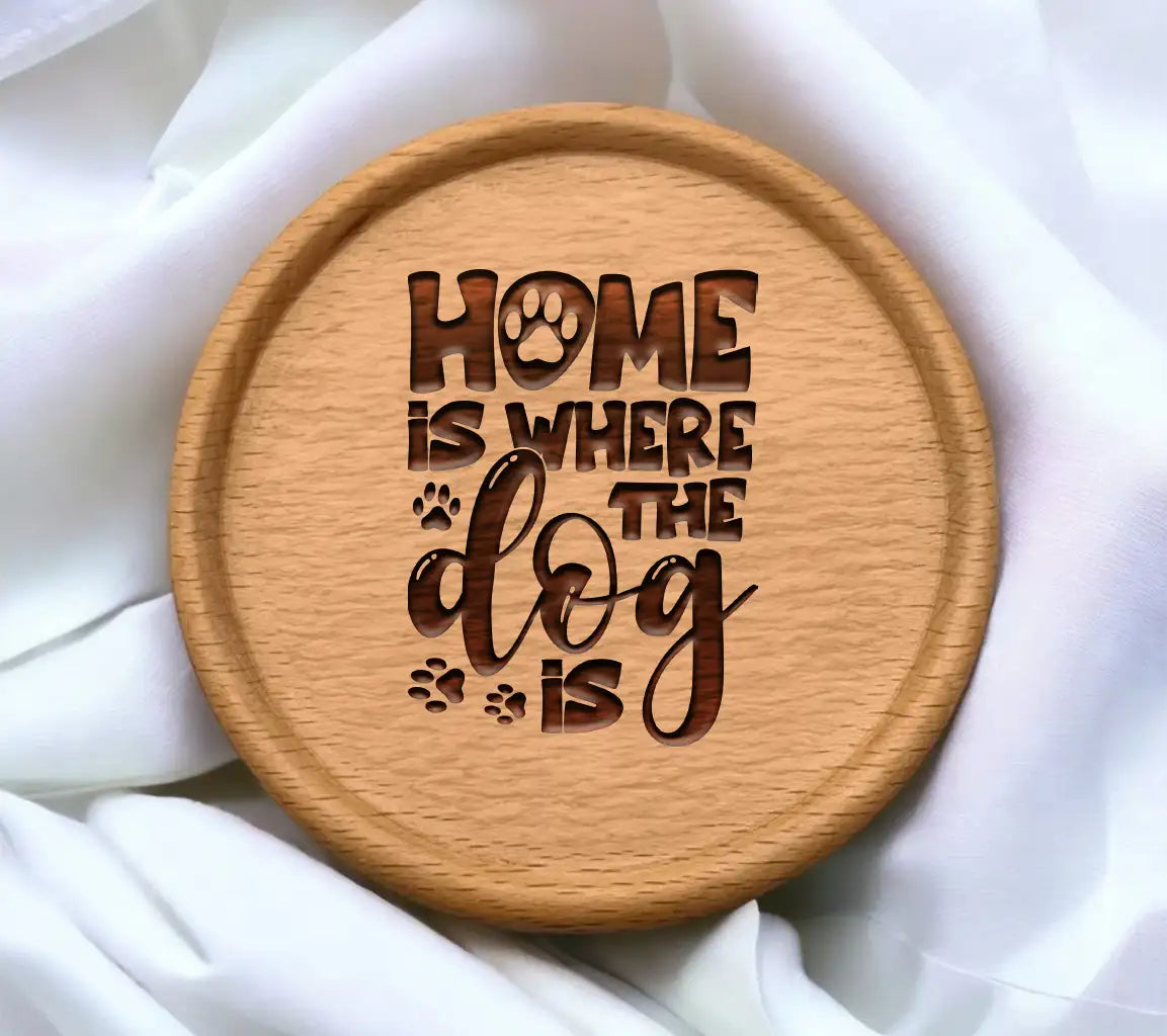 Home Is Where The Dog Is SVG - Dog Lover Poster Design SVG