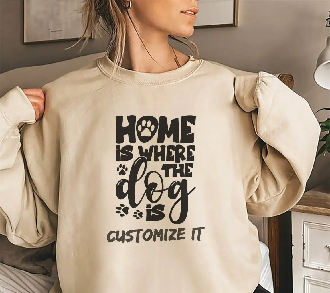 Home Is Where The Dog Is SVG - Dog Lover Poster Design SVG