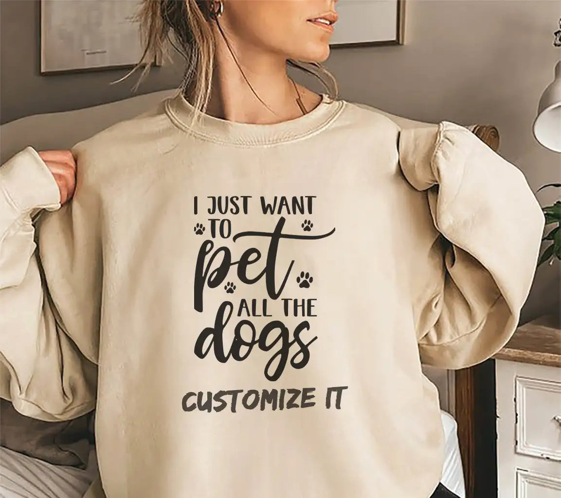 I Just Want To Pet All The Dogs SVG - Dog Lover Poster Design SVG