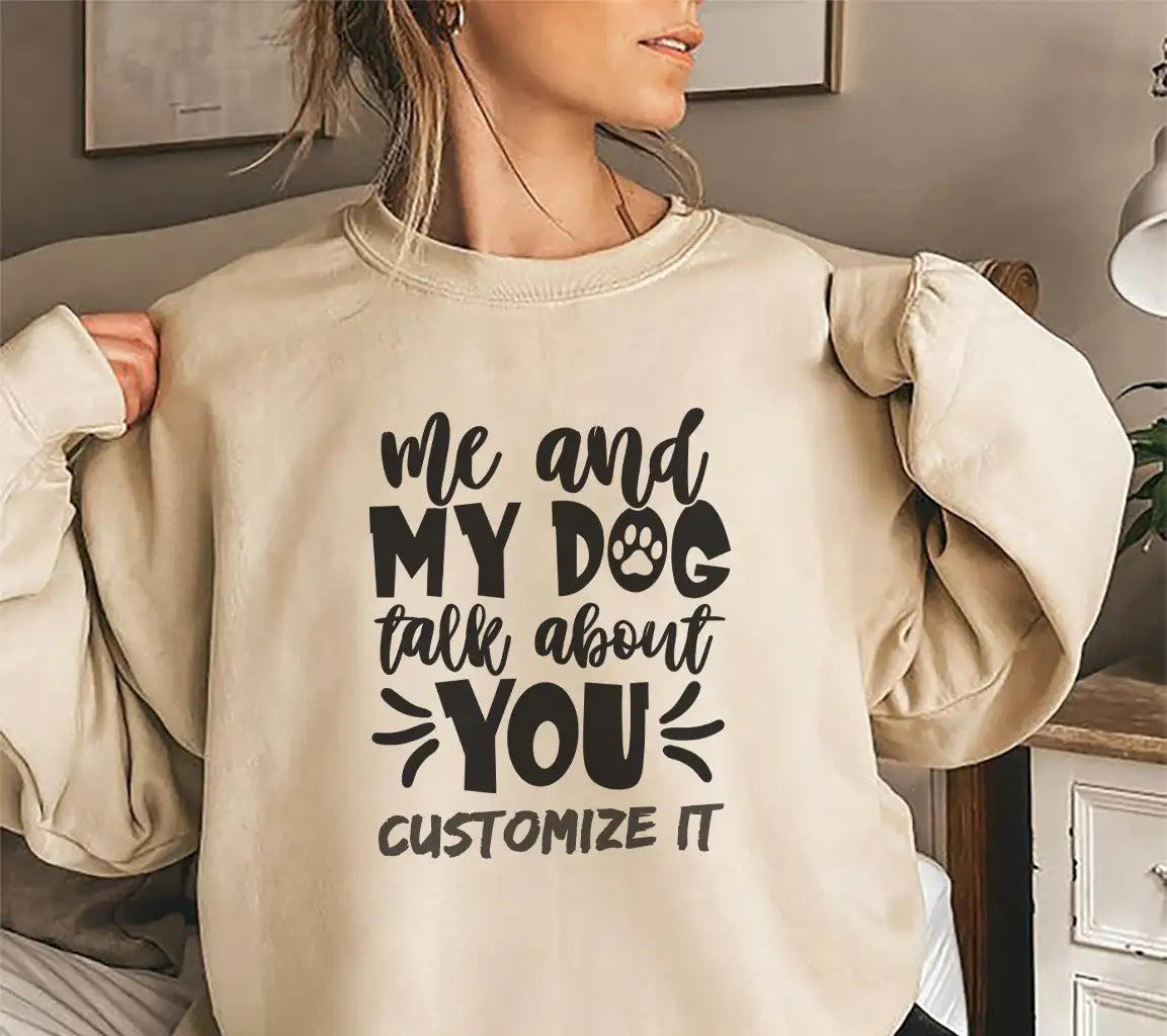 Me & My Dog Talk About You SVG - Funny Dog Lover Design SVG