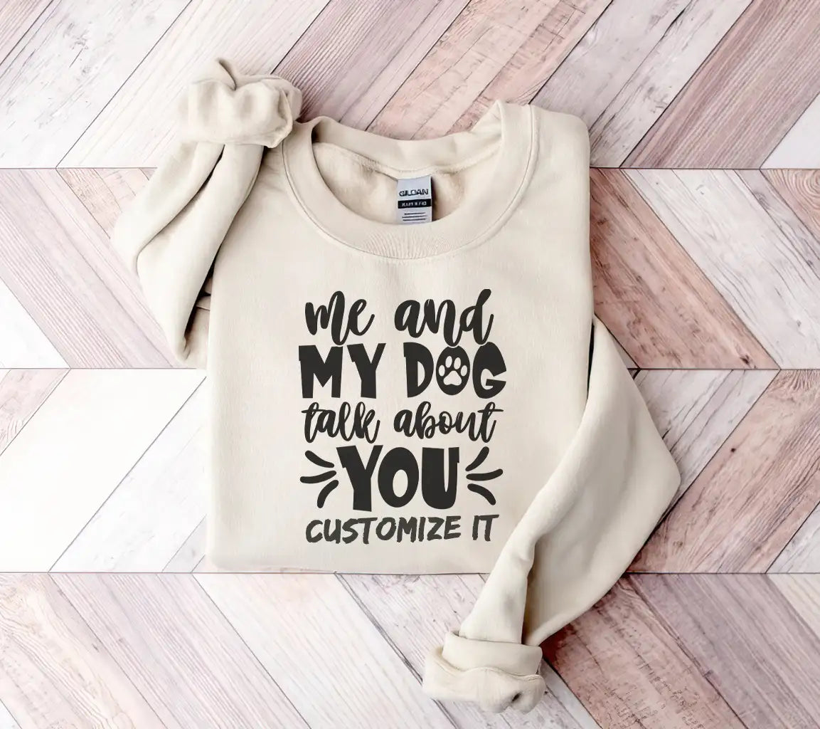 Me & My Dog Talk About You SVG - Funny Dog Lover Design SVG