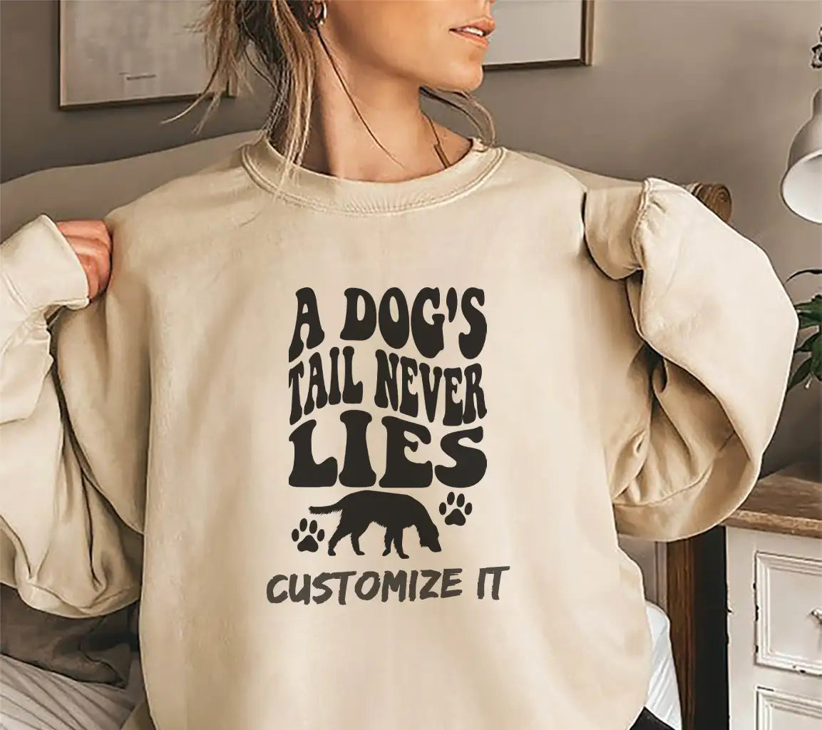 Dogs Tail Never Lies SVG - Cute Dog Quote for Crafts SVG