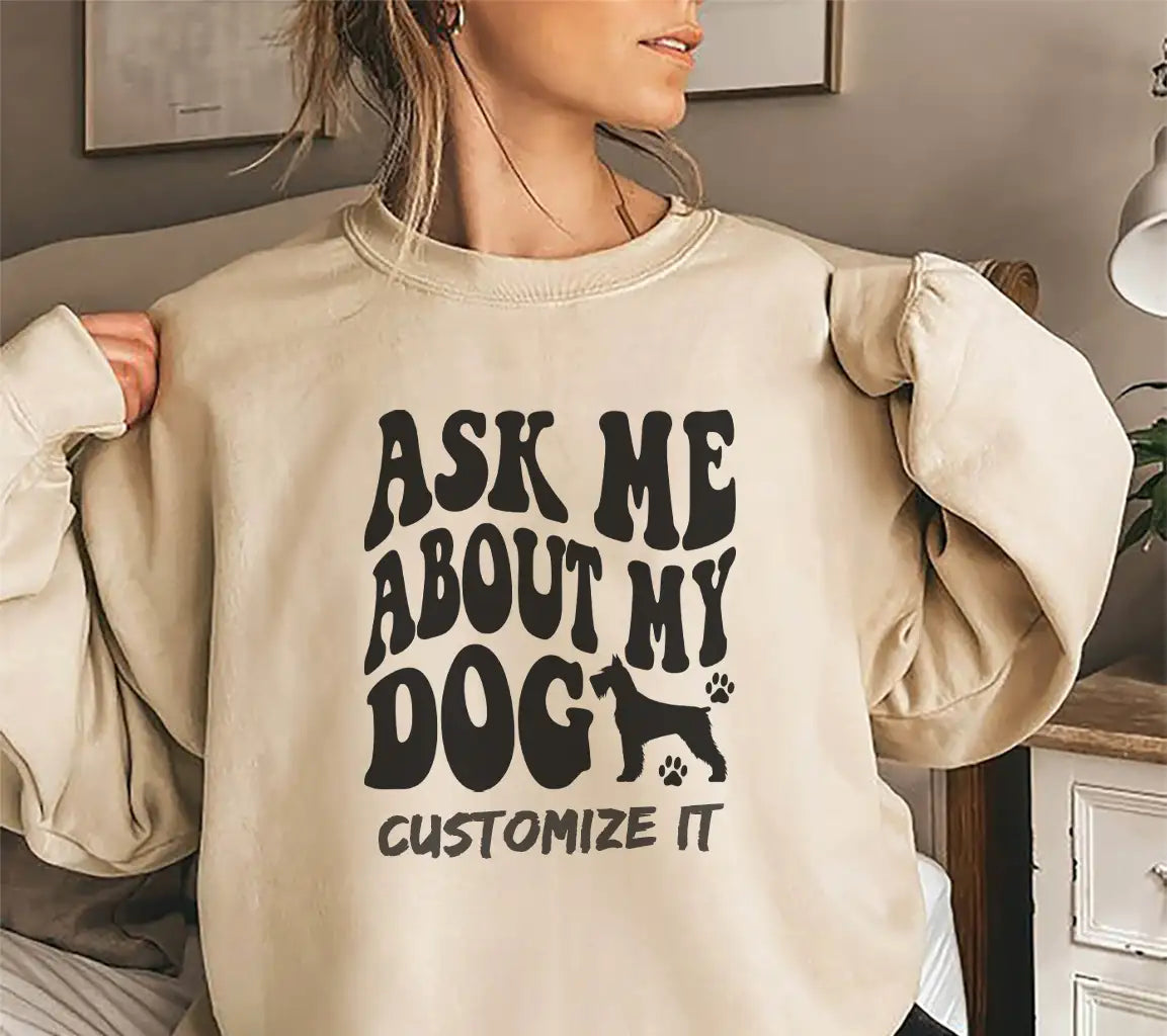 Ask Me About My Dog SVG - Dog Quote Poster Design SVG