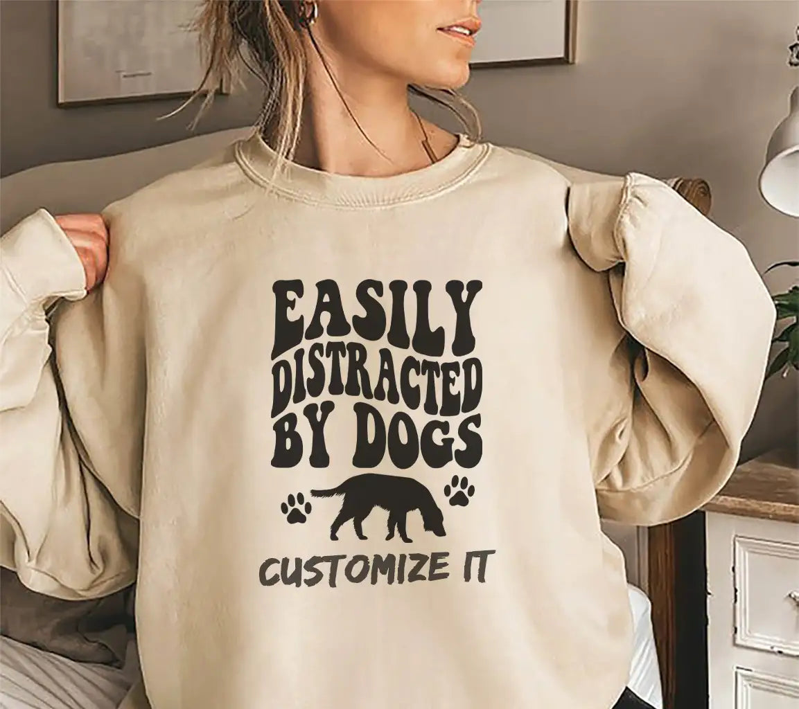 Easily Distracted By Dogs SVG -  Poster Design SVG