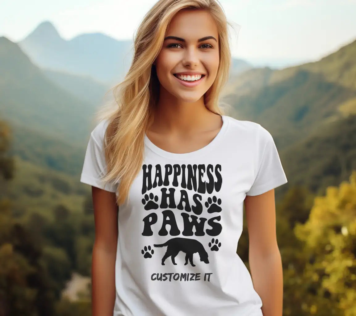 Happiness Has Paws  Dog SVG Cut File SVG