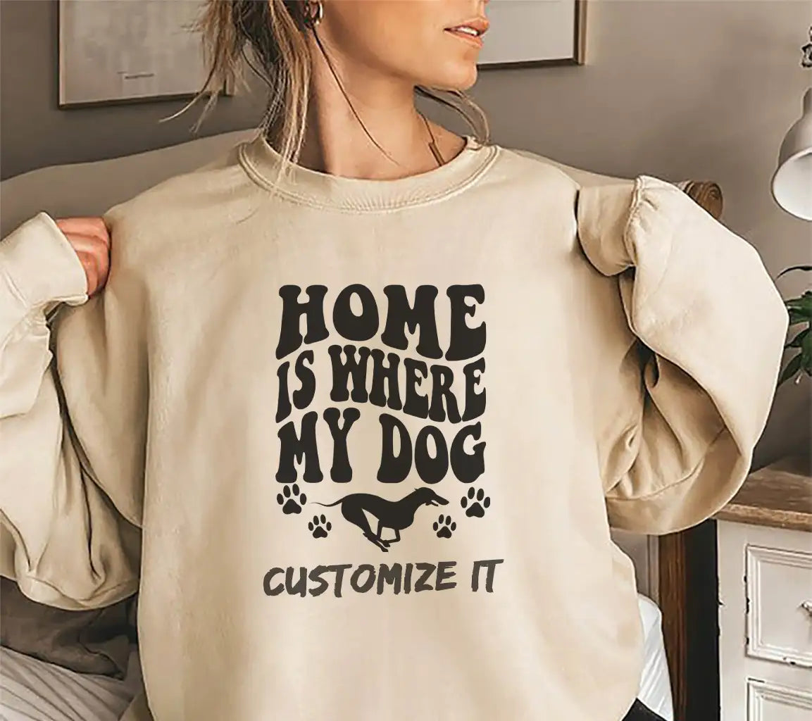 Home Is Where My Dog SVG - Dog Quote Poster Design SVG