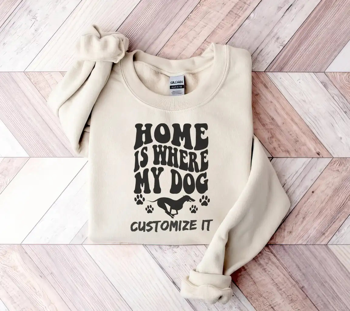 Home Is Where My Dog SVG - Dog Quote Poster Design SVG