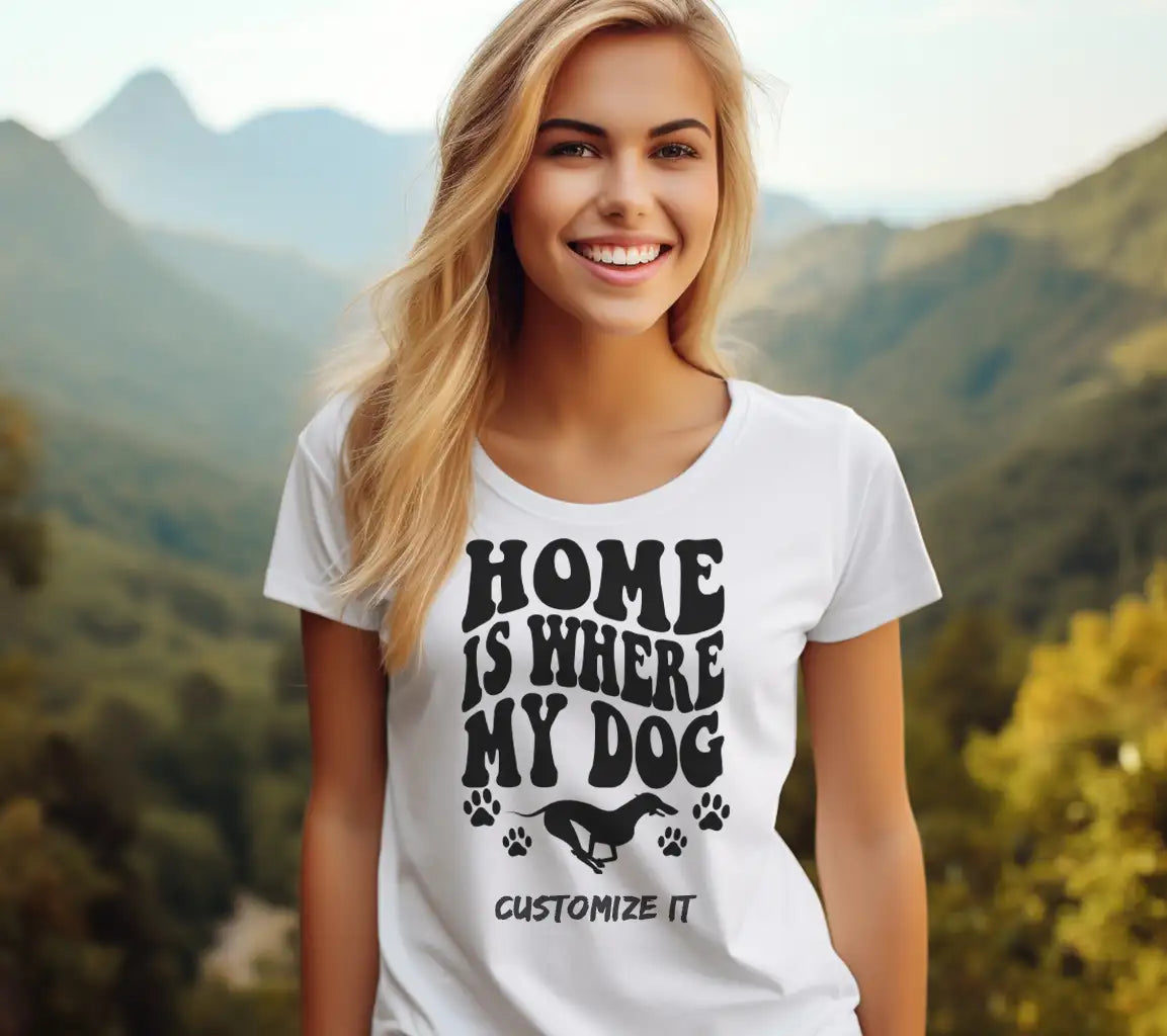 Home Is Where My Dog SVG - Dog Quote Poster Design SVG